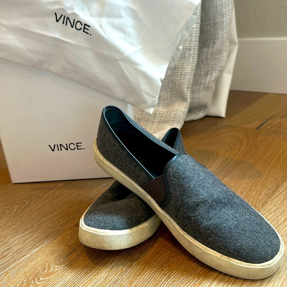 Vince Preston Grey Slip On Sneaker